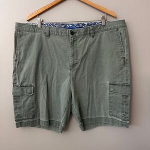 Tommy Bahama Shorts Mens 44 Sage Green Cargo Stretch Cotton 9" Inseam NWOT